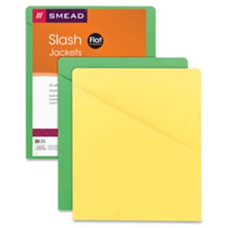 Smead Slash Jacket- 9.75 in. x 11.5 in.- 25-PK- 11 Pt- Yellow SMD75434